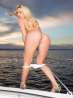 Белый купальник фото модели Дженнифер с большими грудями, фото 10